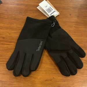Timberland Touchscreen Fleece Gloves light weight tech black new Mens L / XL